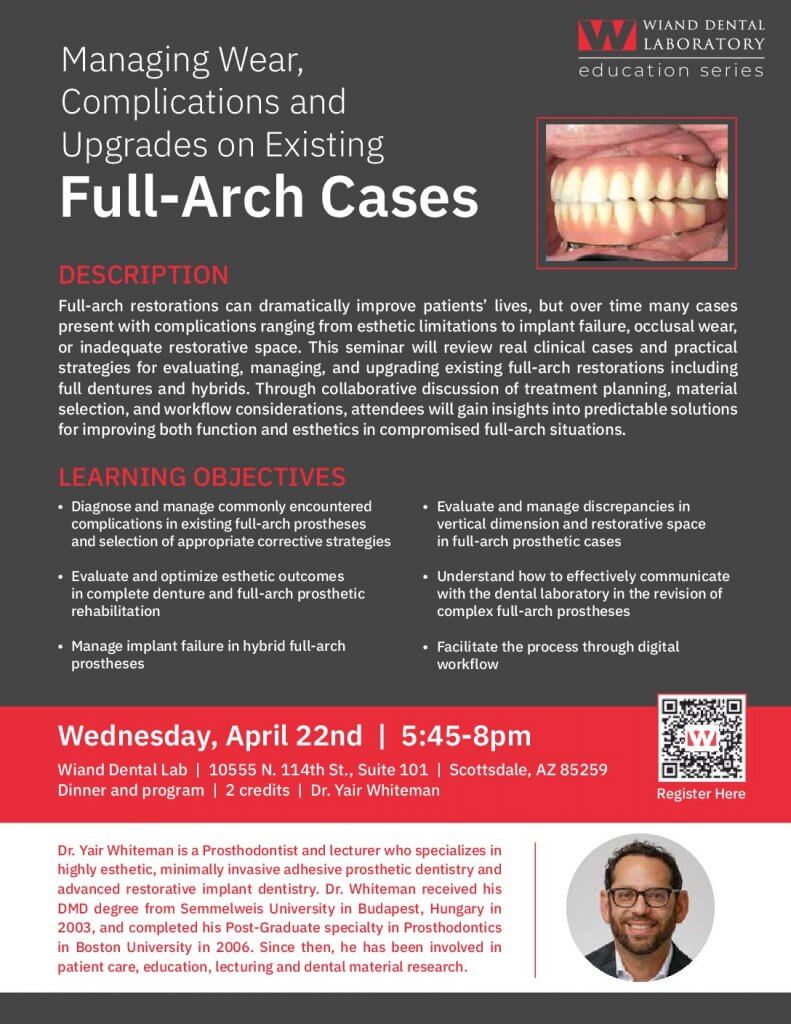 Managing Wear, Complications and Upgrades on Existing Full-Arch Cases